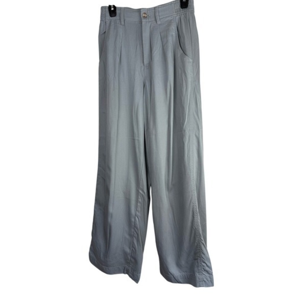 Madewell Emmett High Rise Wide Leg Pant Teal Blue Patch Pocket 4‎ N1613